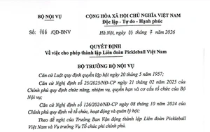 Liên đoàn Pickleball Việt Nam chính thức ra đời