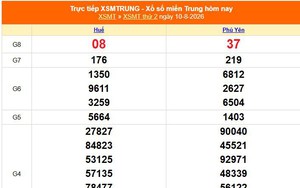 XSMT 10/8 - Kết quả xổ số miền Trung hôm nay 10/8/2026 - Kết quả XSMT thứ Hai ngày 10 tháng 8