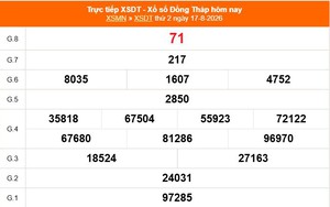 XSDT 17/8 - Kết quả xổ số Đồng Tháp hôm nay 17/8/2026 - Trực tiếp XSDT ngày 17 tháng 8