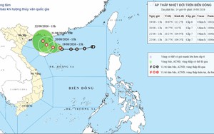 Áp thấp nhiệt đới đổi hướng, di chuyển chậm hơn trên khu vực Bắc Biển Đông