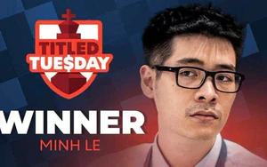 Lê Tuấn Minh vượt qua "Vua cờ" Magnus Carlsen, đăng quang Titled Tuesday