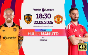 Link xem trực tiếp bóng đá Hull City vs MU 18h30 ngày 22/8, vòng 1 Ngoại hạng Anh