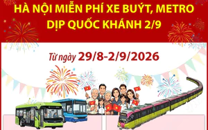Hà Nội miễn phí xe buýt, metro dịp Quốc khánh 2/9