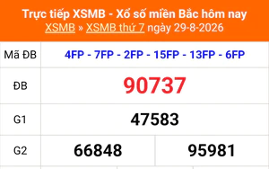 XSMB 31/8 - Kết quả xổ số miền Bắc hôm nay 31/8/2026 - Trực tiếp xổ số hôm nay ngày 31 tháng 8