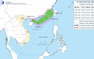 Áp thấp nhiệt đới tăng cường độ, đổi hướng trên khu vực phía Đông Nam bán đảo Lôi Châu (Trung Quốc)
