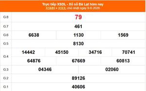 XSDL 9/8 - Kết quả xổ số Đà Lạt hôm nay 9/8/2026 - Trực tiếp XSDL ngày 9 tháng 8