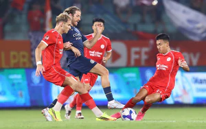Thể Công 0-1 CAHN FC: Văn Hậu thẻ đỏ, CAHN vẫn thắng nghẹt thở trận derby thủ đô ở V.League