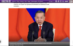Truyền thông Nga: Chuyến thăm của Tổng Bí thư, Chủ tịch nước Tô Lâm sẽ đi vào lịch sử