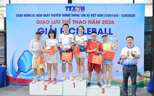 Giải Pickleball TTXVN - Cúp Mùa thu 2026: Rực lửa sân đấu, đong đầy cảm xúc