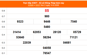 XSDT 14/9 - Kết quả xổ số Đồng Tháp hôm nay 14/9/2026 - Trực tiếp XSDT ngày 14 tháng 9