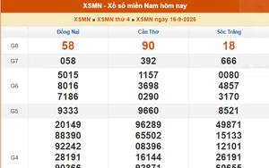 XSMN 16/9 - Kết quả xổ số miền Nam hôm nay 16/9/2026 - Trực tiếp XSMN ngày 16 tháng 9