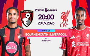 Link xem trực tiếp bóng đá Bournemouth vs Liverpool 20h00 ngày 20/9, vòng 5 Ngoại hạng Anh