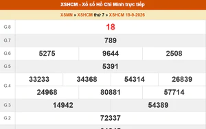 XSHCM 19/9 - XSTP thứ Bảy - Kết quả xổ số Hồ Chí Minh hôm nay ngày 19/9/2026