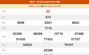 XSLA 19/9 - Kết quả xổ số Long An hôm nay 19/9/2026 - Trực tiếp XSLA ngày 19 tháng 9