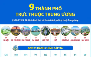 9 thành phố trực thuộc Trung ương