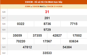 XSHCM 21/9 - XSTP thứ Hai - Kết quả xổ số Hồ Chí Minh hôm nay ngày 21/9/2026