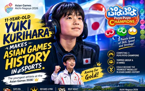 'Thần đồng' 11 tuổi Nhật Bản viết câu chuyện đặc biệt ở ASIAD 2026