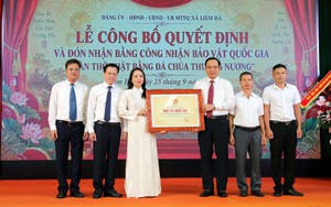 Bàn thờ Phật bằng đá chùa Thượng Nương tại Ninh Bình được công nhận là Bảo vật Quốc gia
