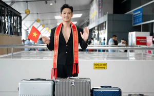 Trần Tiến Dũng mang 90kg hành lý thi Manhunt International