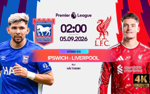 Link xem trực tiếp bóng đá Ipswich vs Liverpool 02h00 ngày 5/9, vòng 3 Ngoại hạng Anh