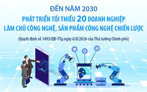 Đến năm 2030: Phát triển tối thiểu 20 doanh nghiệp làm chủ công nghệ, sản phẩm công nghệ chiến lược