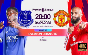 Link xem trực tiếp bóng đá Everton vs MU 20h00 ngày 6/9, vòng 3 Ngoại hạng Anh