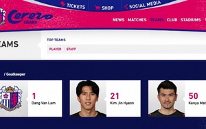 Văn Lâm được đăng ký áo số 1 tại Cerezo Osaka