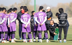 U23 Việt Nam mặc áo đỏ trong trận gặp U23 Đài Loan