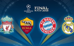 Bán kết Champions League: Real tái đấu Bayern. Roma đụng Liverpool
