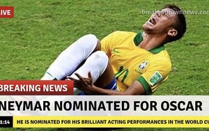 Neymar được đề nghị làm 'thủ khoa sân khấu điện ảnh' sau pha lăn lộn ở trận gặp Mexico