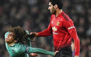 Tình huống Fellaini kéo tóc Guendouzi gây sốt trên mạng xã hội