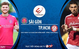 Soi kèo nhà cái. Sài Gòn vs TP Hồ Chí Minh. Trực tiếp bóng đá Việt Nam 2020