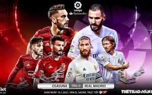 Soi kèo nhà cái Osasuna vs Real Madrid. Vòng 18 La Liga Tây Ban Nha