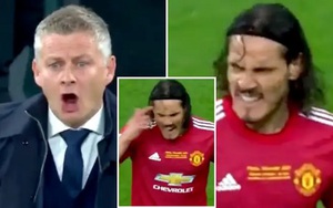 Solskjaer và Cavani cãi nhau nảy lửa sau bàn thua của MU