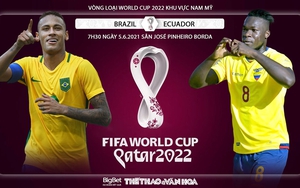 Soi kèo nhà cái Brazil vs Ecuador. Vòng loại World Cup 2022 khu vực Nam Mỹ.