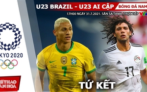 Kèo nhà cái. Soi kèo U23 Brazil vs Ai Cập. VTV6 VTV5 trực tiếp bóng đá Olympic 2021