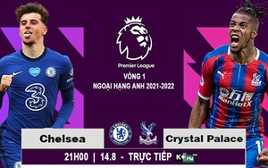 VIDEO Chelsea vs Crystal Palace, Ngoại hạng Anh vòng 1: Clip bàn thắng highlights