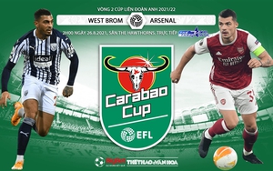 Soi kèo nhà cái West Brom vs Arsenal và nhận định bóng đá Anh League Cup (02h00 ngày 26/8)