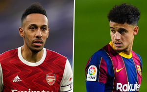 Barca muốn đổi Coutinho lấy Aubameyang của Arsenal