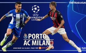 Soi kèo nhà cái Porto vs AC Milan. Nhận định, dự đoán bóng đá Cúp C1 (2h00, 20/10)