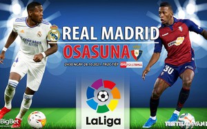 Soi kèo nhà cái Real Madrid vs Osasuna. Nhận định, dự đoán bóng đá Tây Ban Nha (2h30, 28/10)