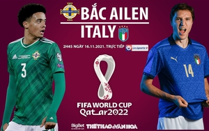 Soi kèo nhà cái Bắc Ireland vs Ý. Nhận định, dự đoán bóng đá World Cup 2022 (2h45, 16/11)
