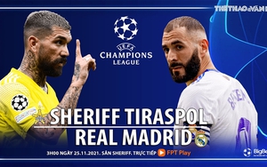 Soi kèo nhà cái Sheriff vs Real Madrid. Nhận định, dự đoán bóng đá Cúp C1 (3h00, 25/11)