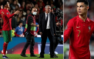 Bồ Đào Nha phải đá play-off World Cup 2022: Khi Ronaldo nổi giận với HLV Santos