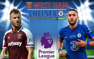 Soi kèo nhà cái West Ham vs Chelsea. Nhận định, dự đoán bóng đá Anh (19h30, 4/12)