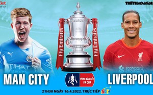 Soi kèo nhà cái Man City vs Liverpool. Nhận định, dự đoán bóng đá Bán kết FA Cup (21h30, 16/4)