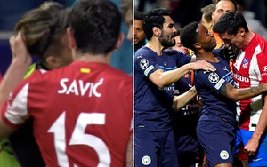 Hỗn chiến Atletico vs Man City: Túm tóc, húc đầu, nhổ nước bọt, mưa thẻ cuối trận