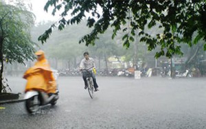 Phía Bắc mưa bất chợt trong ngày, phía Nam mưa to vào chiều tối