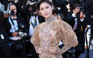 Ngọc Thanh Tâm diện váy xẻ cao bất tận trên thảm đỏ LHP Cannes