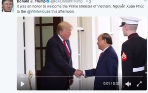 Dòng tweet của Tổng thống Donald Trump về chuyến thăm của Thủ tướng Nguyễn Xuân Phúc